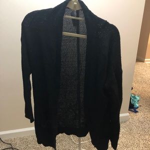 Black knit cardigan